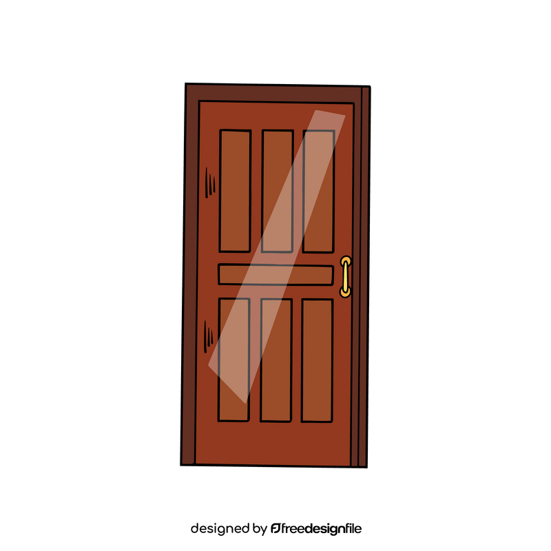Wooden panel door clipart free download