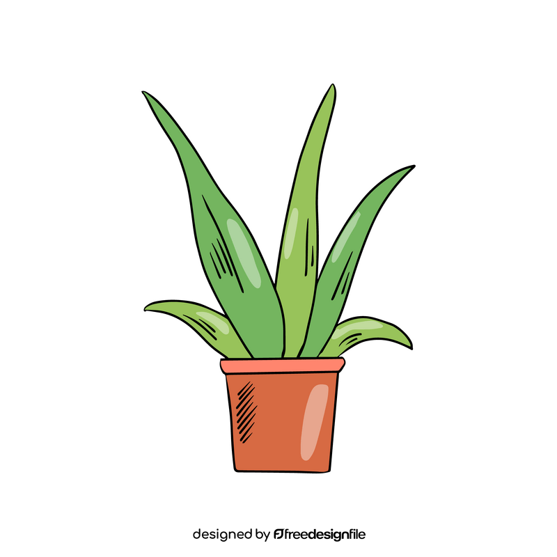 Plant in the pot, potted flower clipart