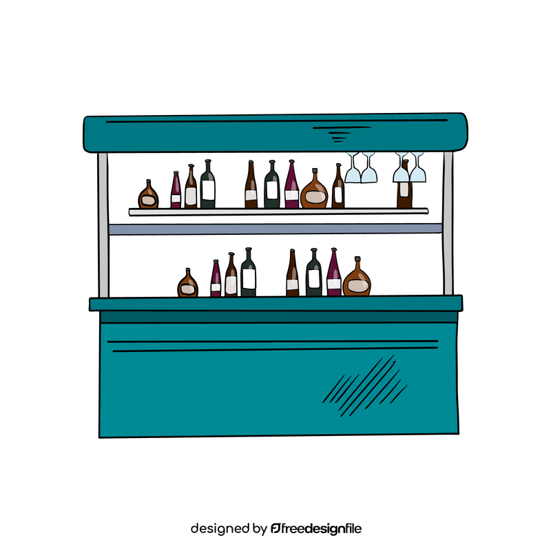 Bar counter cartoon clipart