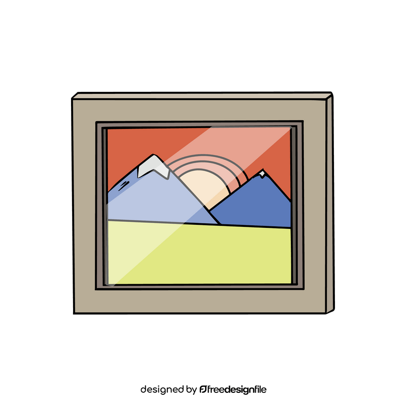 Picture hanging on the wall clipart