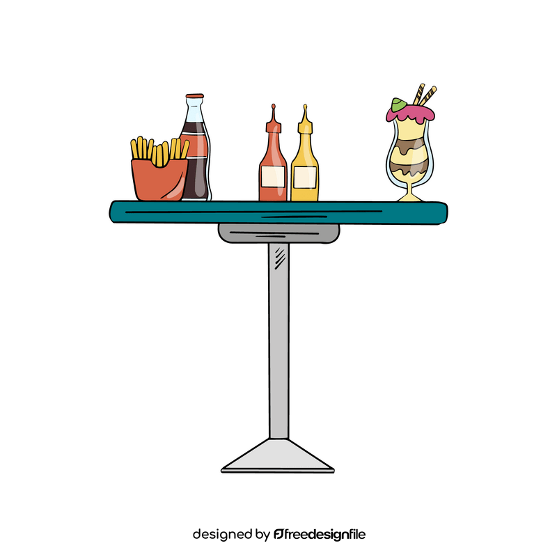 Cafe table clipart