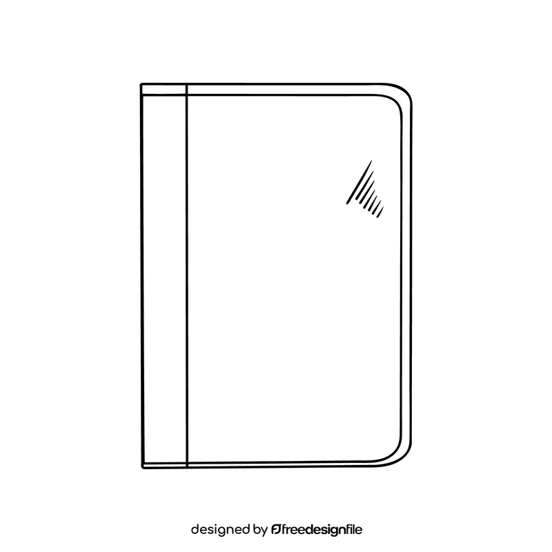Notebook black and white clipart