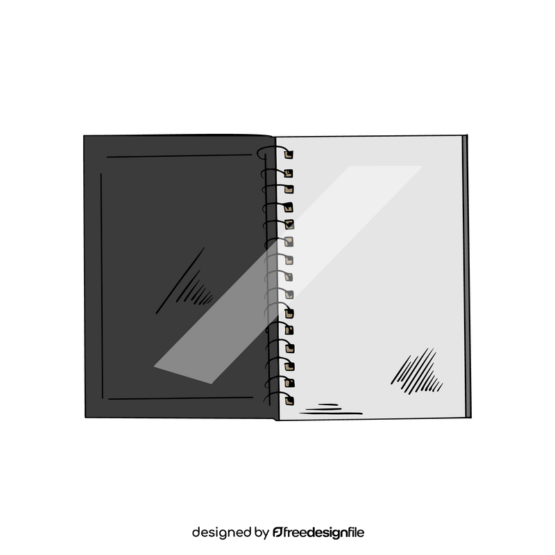 Spiral notepad notebook clipart