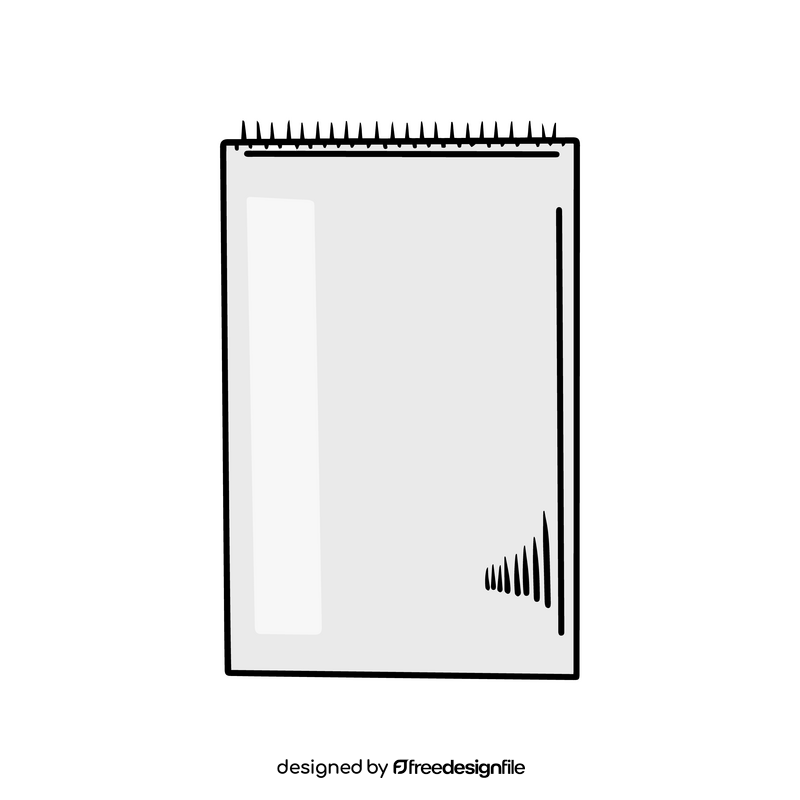 Spiral notepad notebook clipart