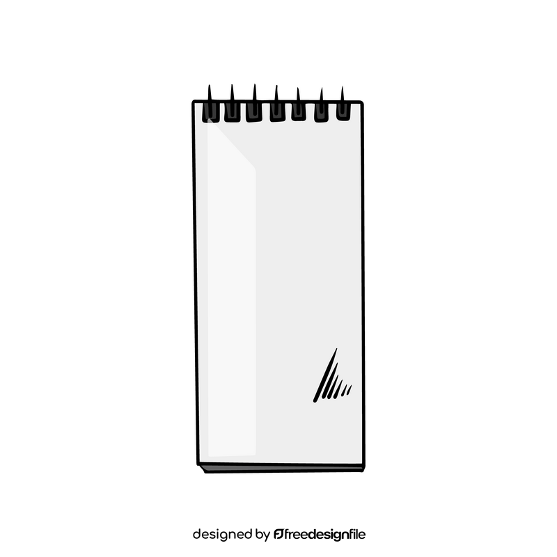Spiral notepad notebook drawing clipart