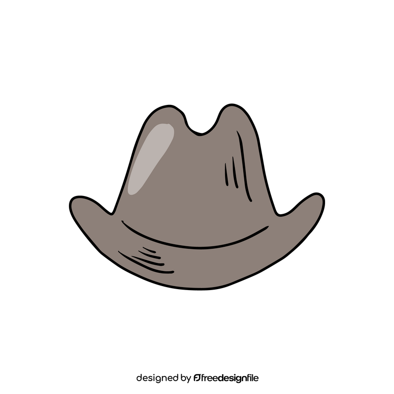 Brown cowboy hat drawing clipart