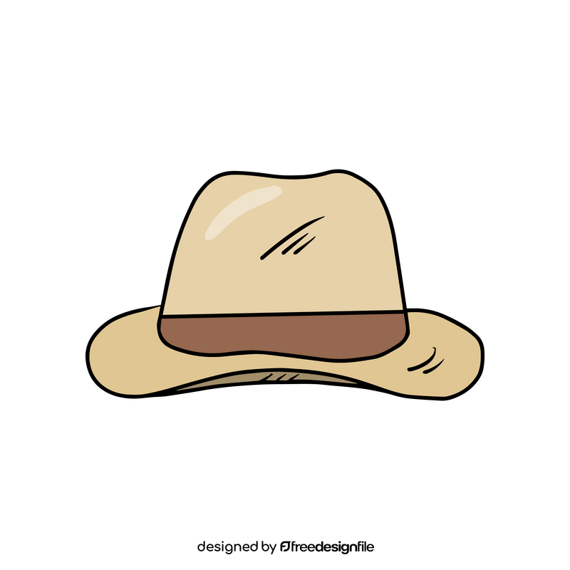 Leather cowboy hat illustration clipart