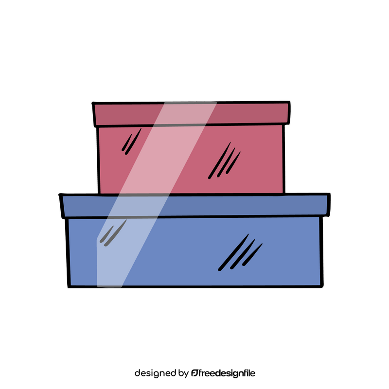 Boxes cartoon drawing clipart