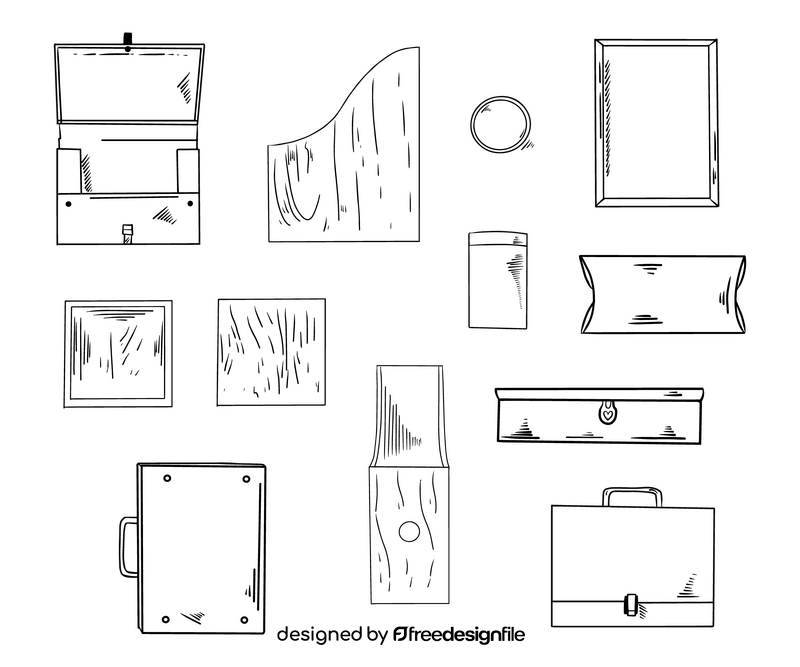 Paper folders black and white vector