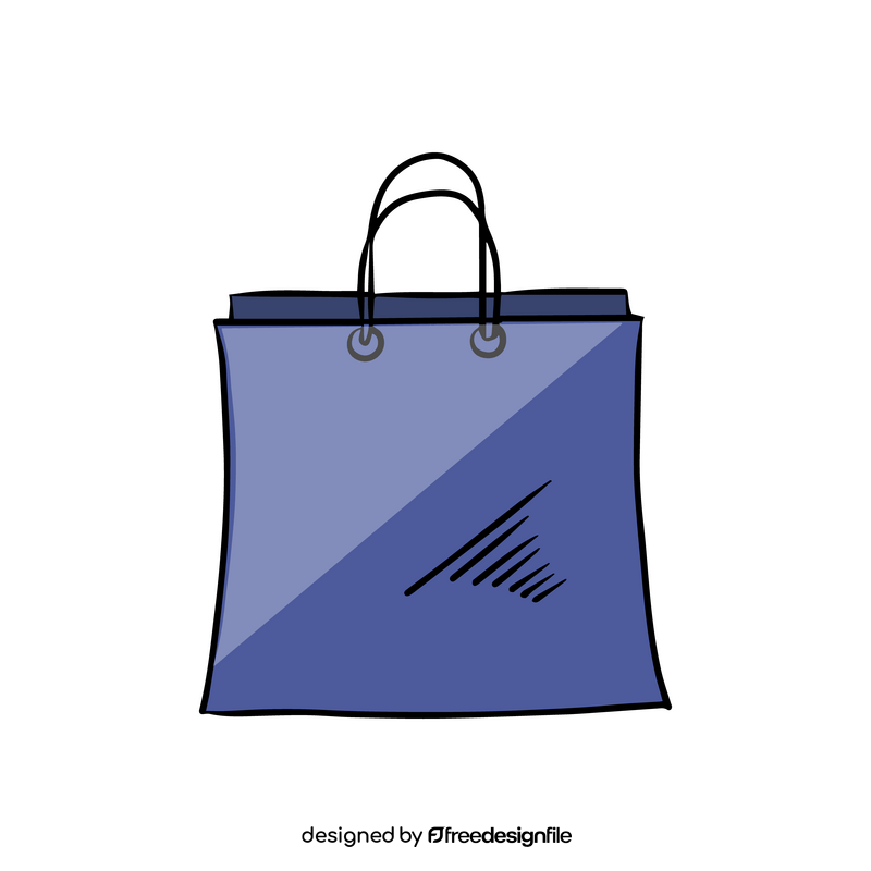Blue shopping bag clipart