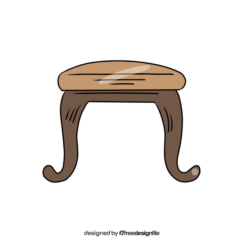 Vintage stool illustration clipart