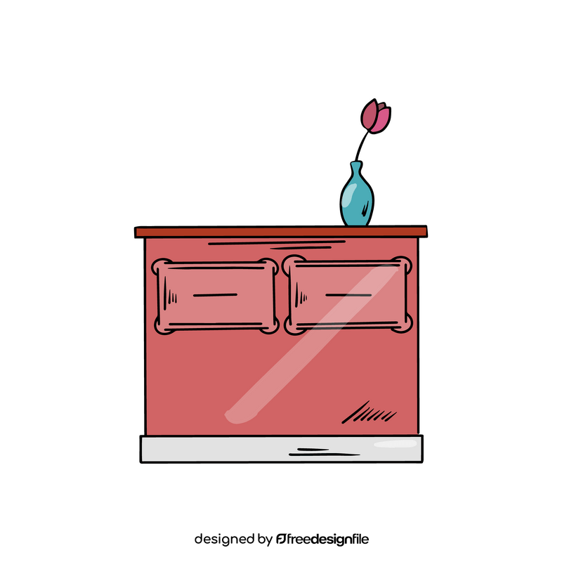 Cartoon chest of drawers clipart