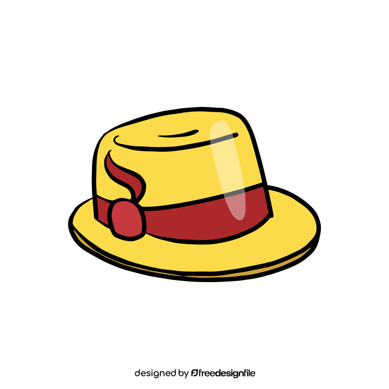 Yellow hat drawing clipart