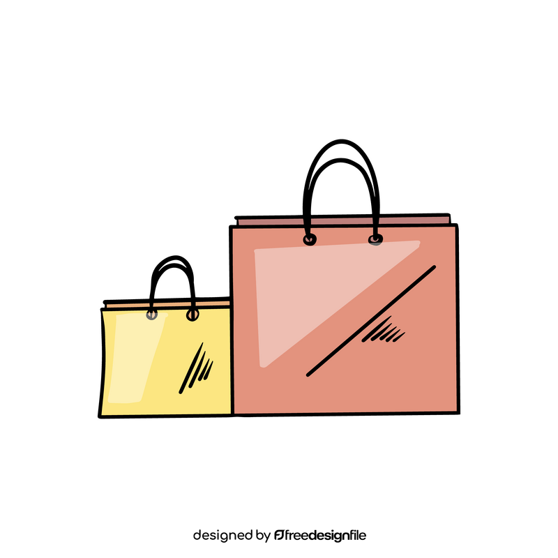 Colorful shopping bags clipart