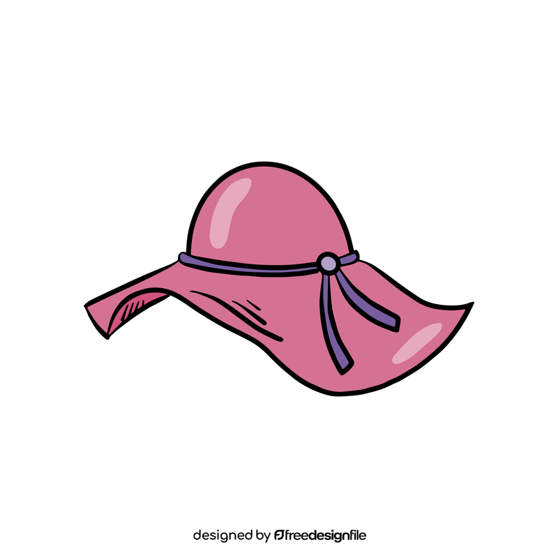 Pink cartoon women's hat clipart