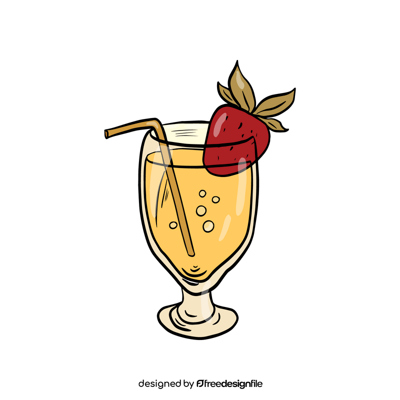 Exotic cocktail cartoon drawing clipart