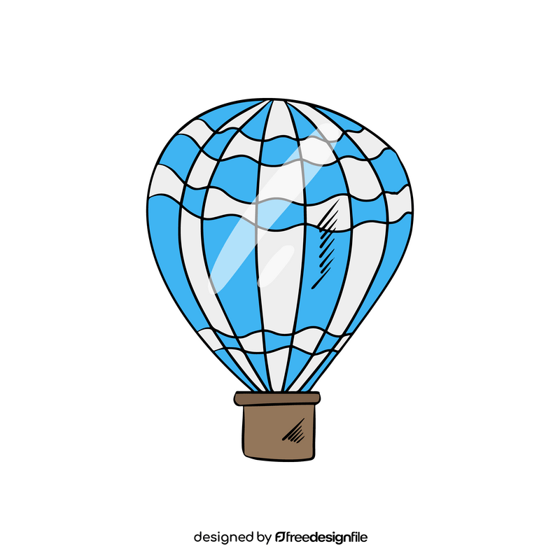 Aerostat hot air balloon clipart
