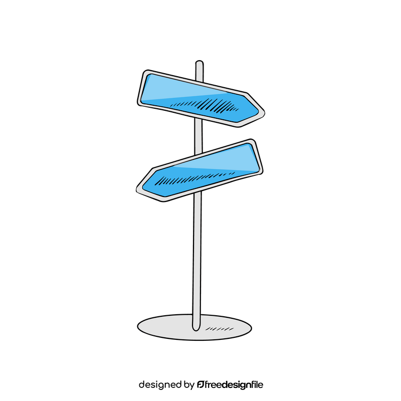 Signpost drawing clipart