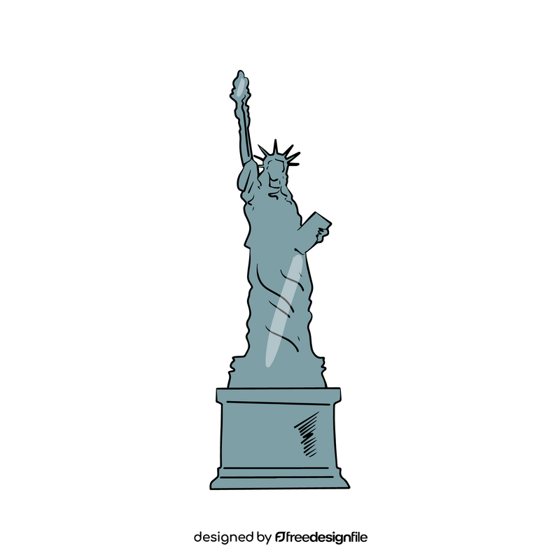 Statue of Liberty New York USA cartoon clipart
