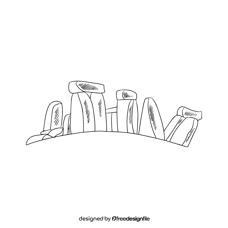 Stonehenge england drawing black and white clipart