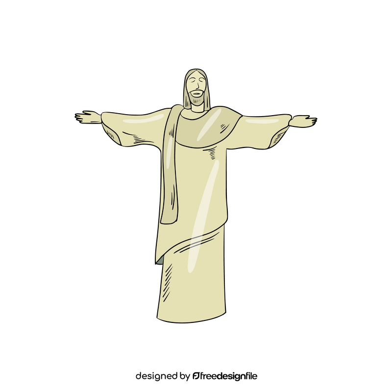 Statue of Christ the Savior Brazil clipart