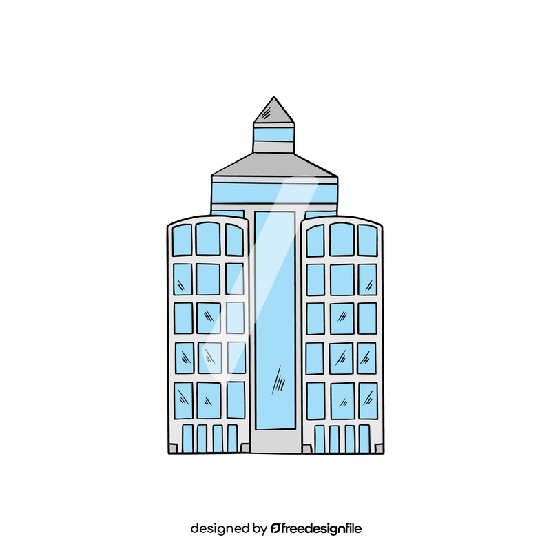 City building cartoon clipart