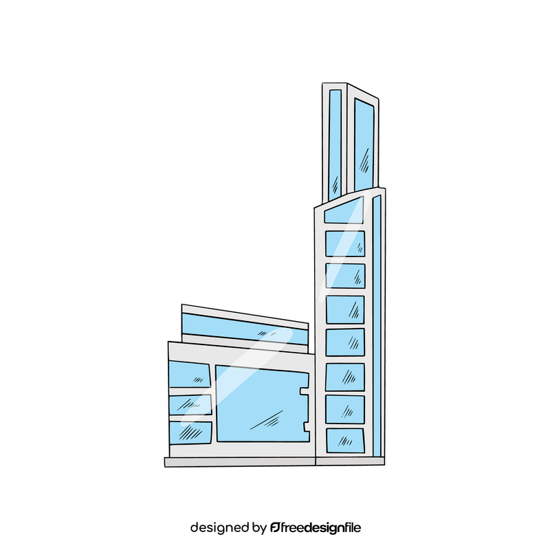 City building illustration clipart