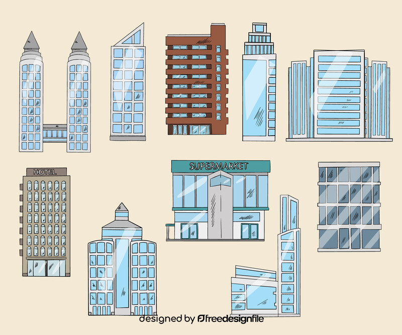 City buildings vector