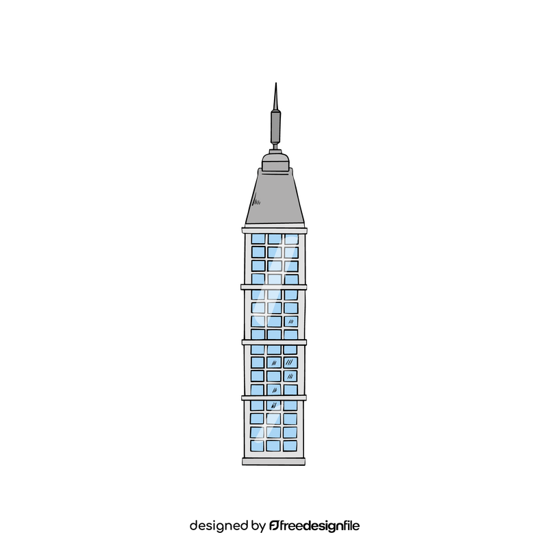Skyscraper building illustration clipart