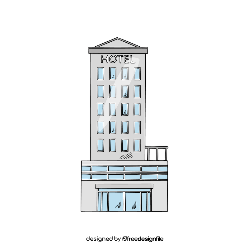 Hotel building clipart