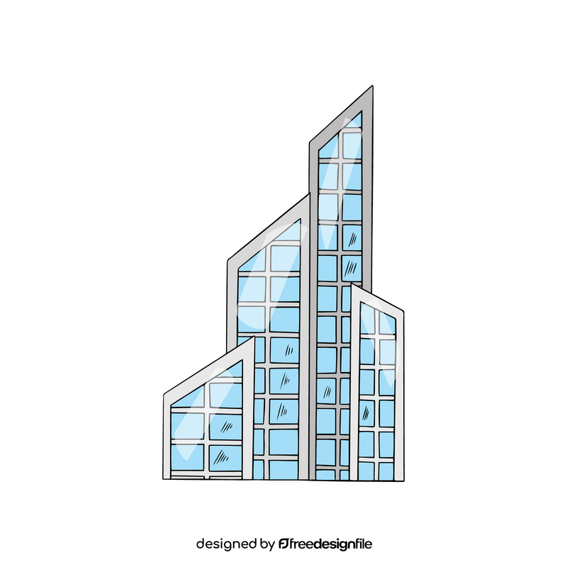 City buildings illustration clipart