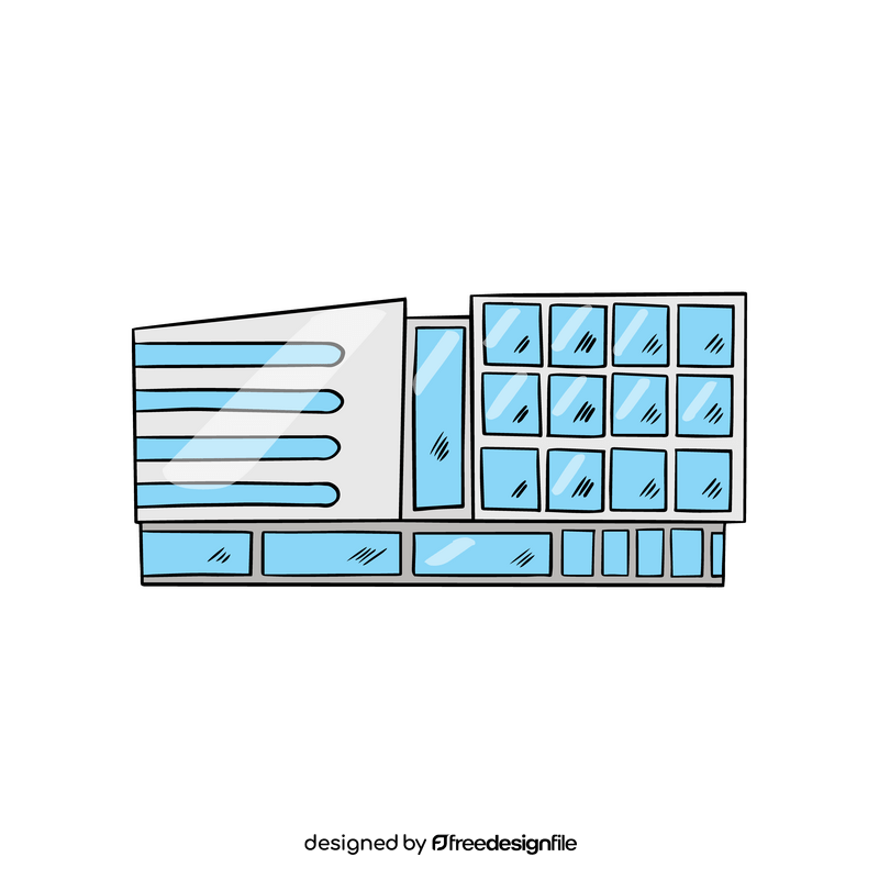 Modern buildings drawing clipart