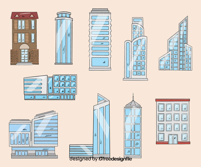 Modern city buildings vector