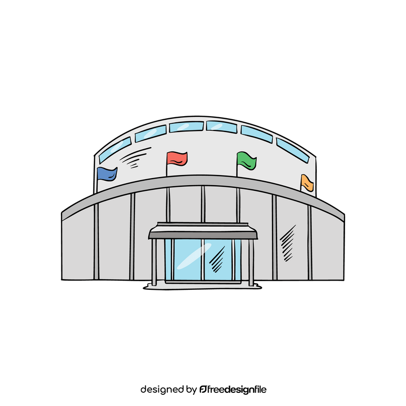 Stadium building illustration clipart
