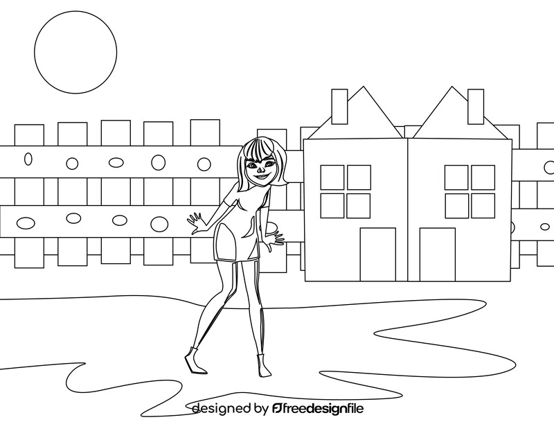 Mavis Hotel Transylvania black and white vector