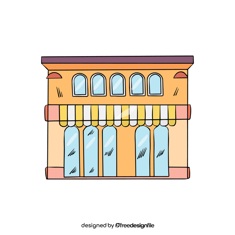 Shop building illustration clipart