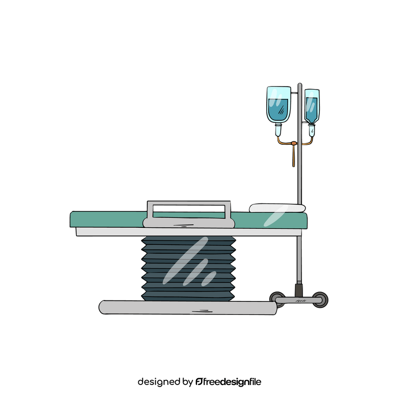 Hospital operating table clipart