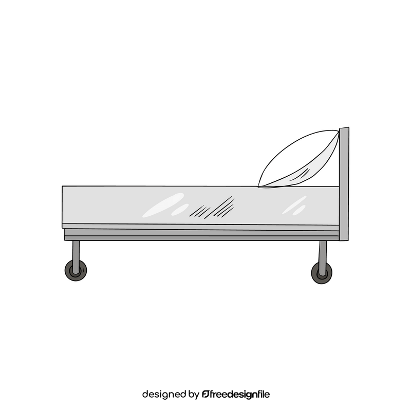 Hospital couch bed clipart