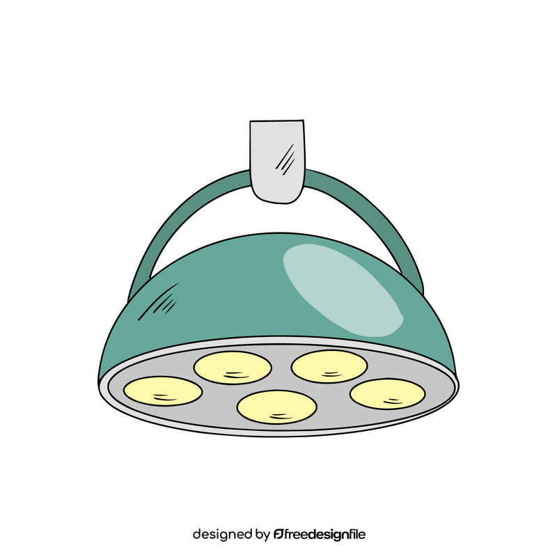 Hole type shadowless lamp clipart