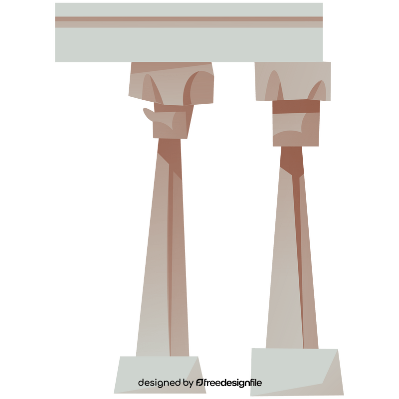 Ancient salamis columns clipart