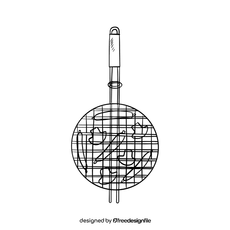 Grill black and white clipart