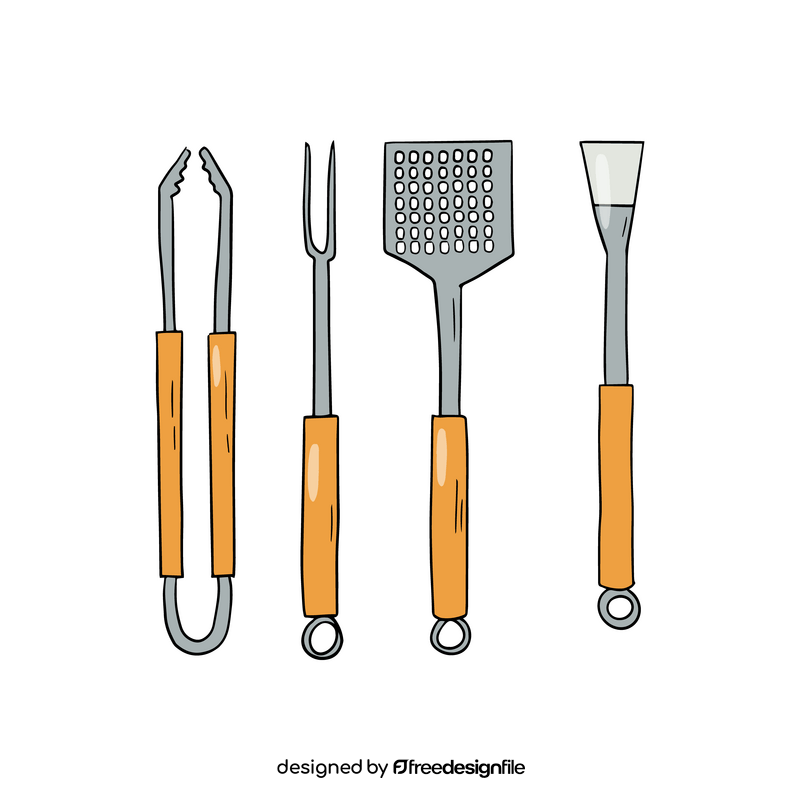 Barbecue tools illustration clipart