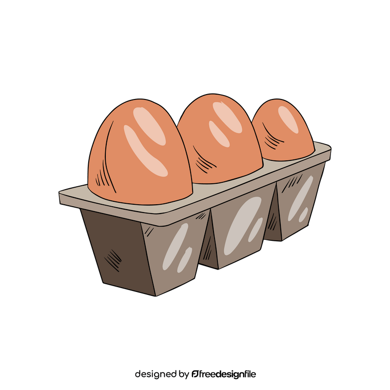 Eggs in a carton illustration clipart