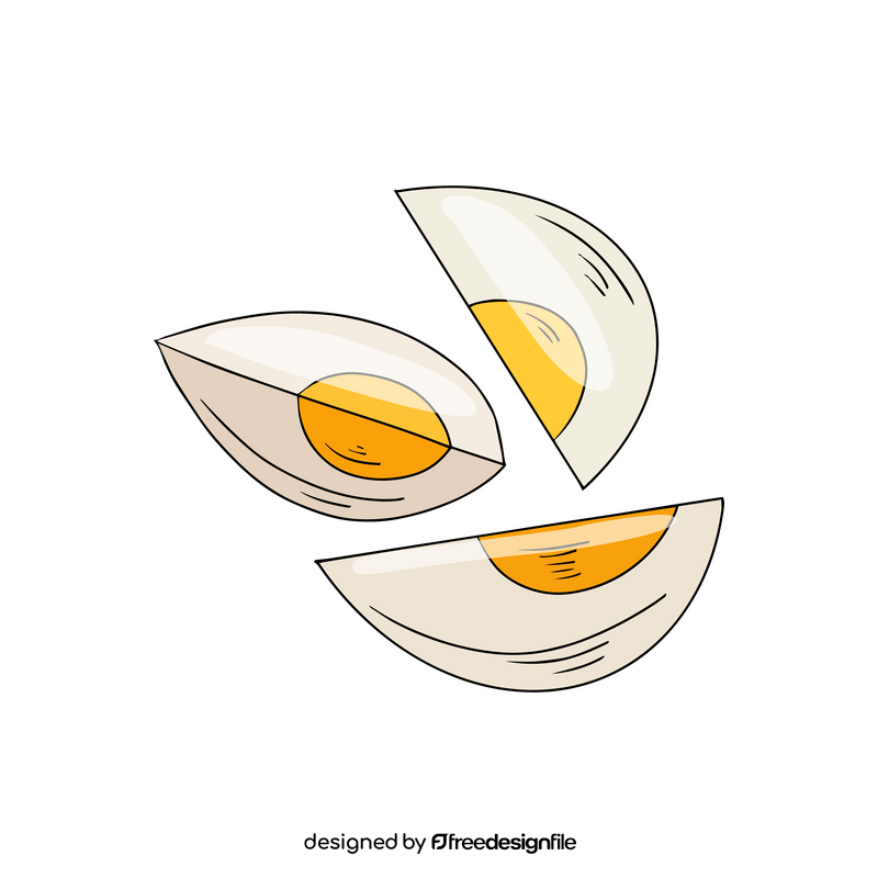 Egg slices clipart