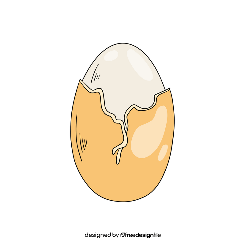 Egg peeling clipart