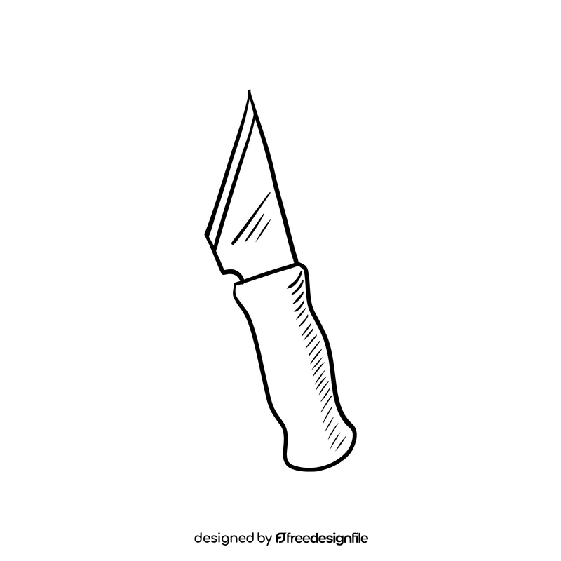 Knife black and white clipart