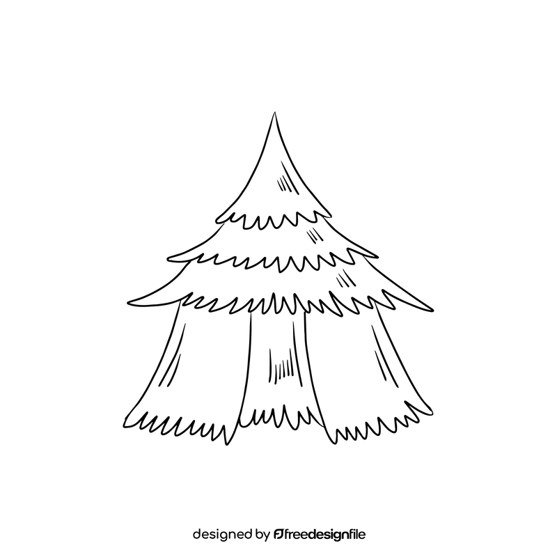 Grass hut black and white clipart