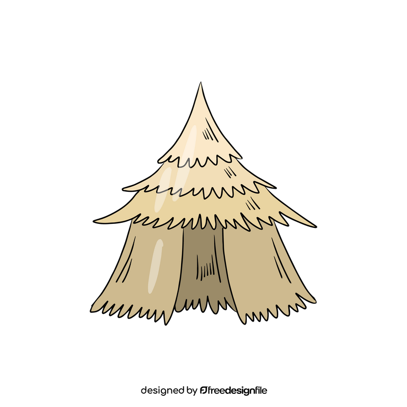Grass hut clipart