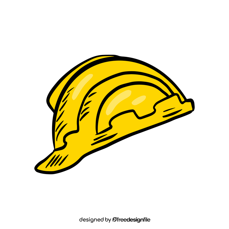 Yellow safety helmet clipart
