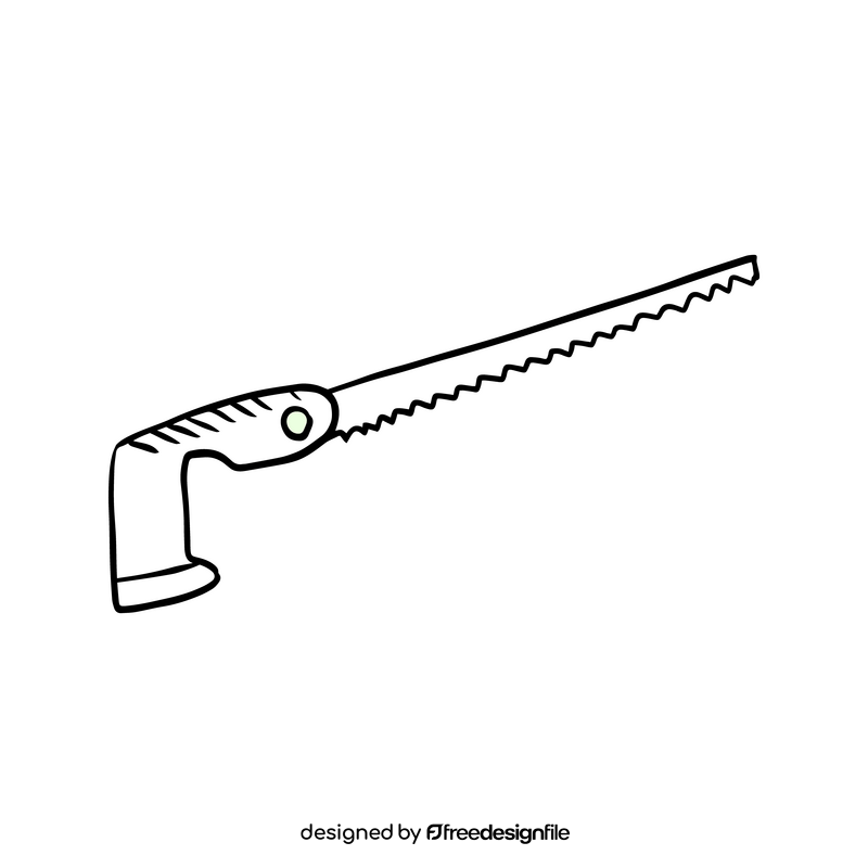 Handsaw black and white clipart